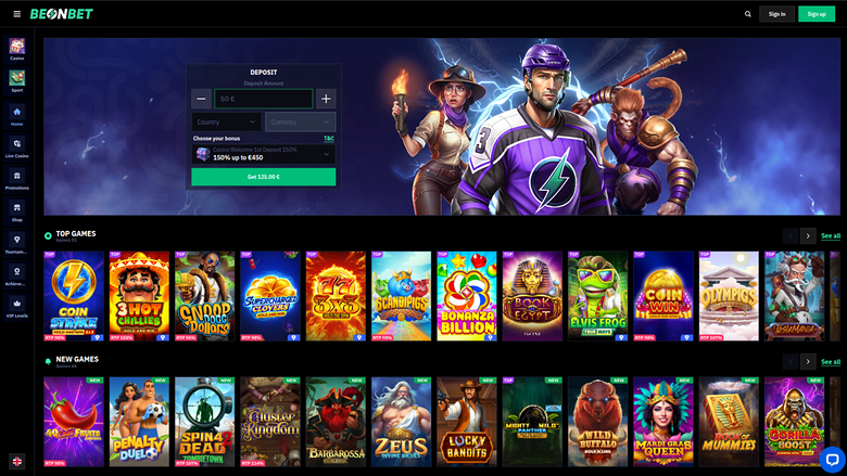 Beonbet Casino — Homepage