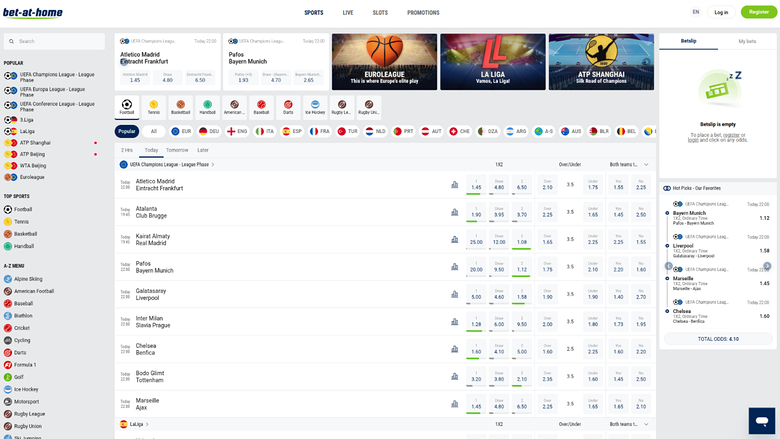 Bet At Home Casino — Homepage