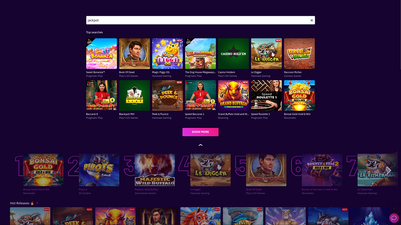 Bet Inferno Casino — Jackpot games
