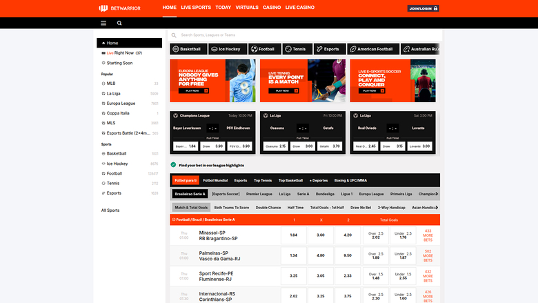 Bet Warrior — Homepage