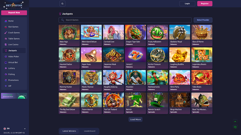 Bet24Star Casino — Jackpot games