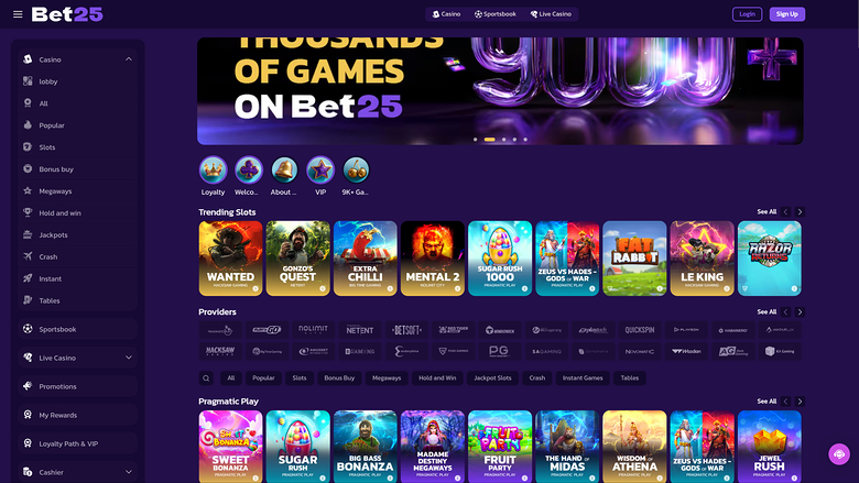 Bet25 Casino — Developers