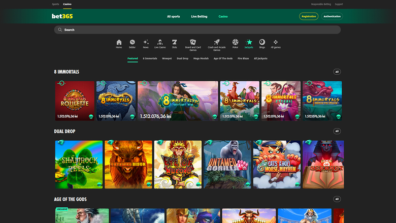Bet365 Casino — Jackpot games