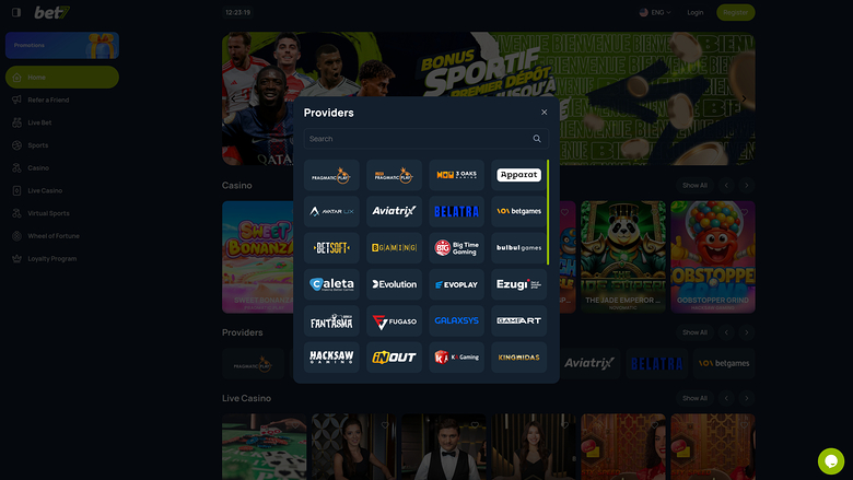Bet7 Casino — Games by studio