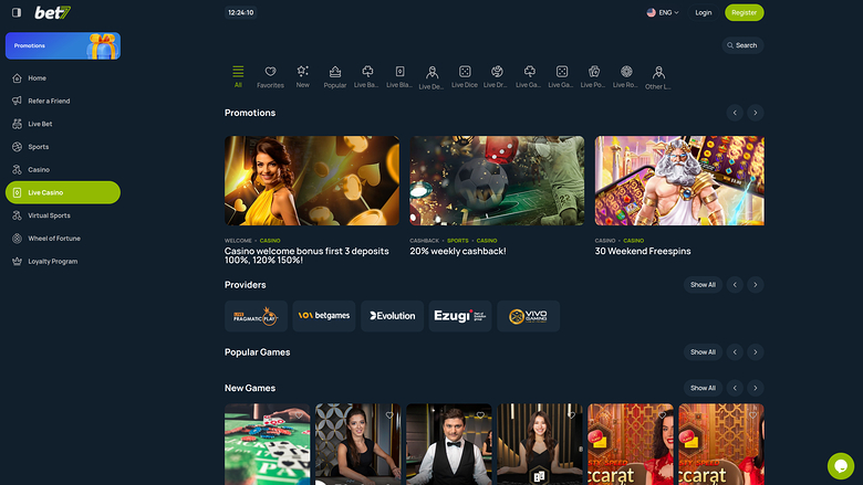 Bet7 Casino — Live