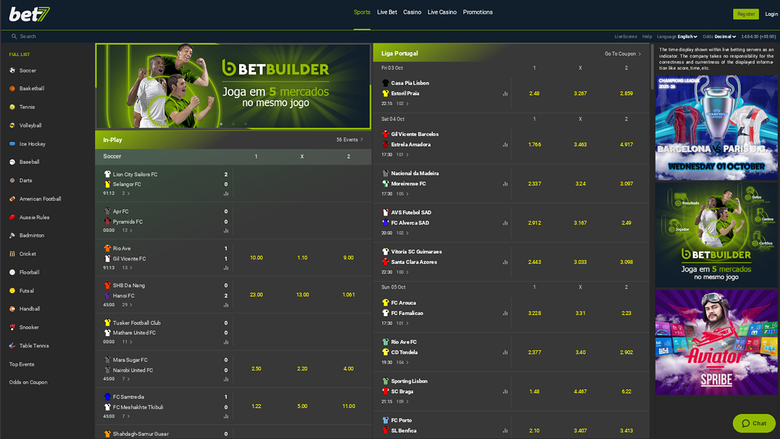Bet7 Casino — Sportsbook