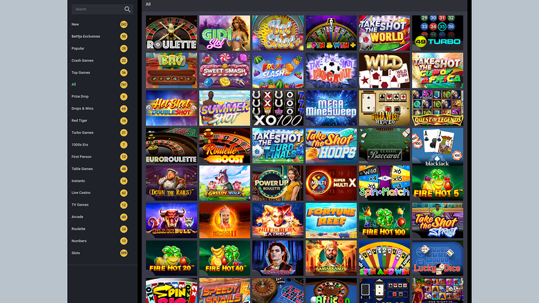 Bet9ja Casino — Games lobby
