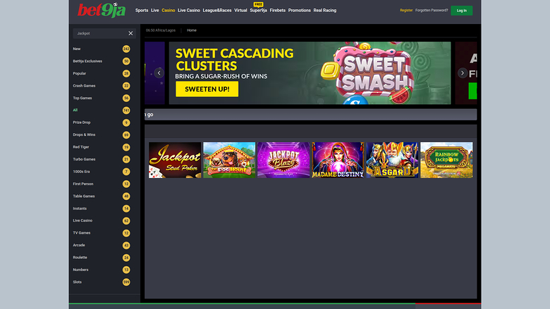 Bet9ja Casino — Jackpot games