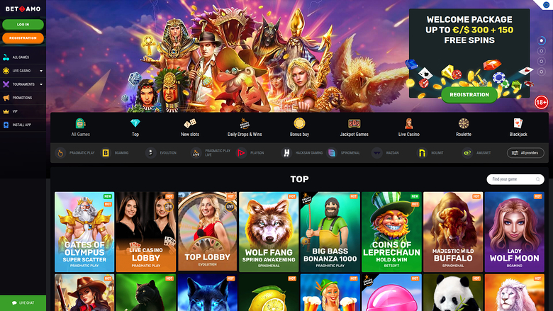 Betamo Casino — Homepage