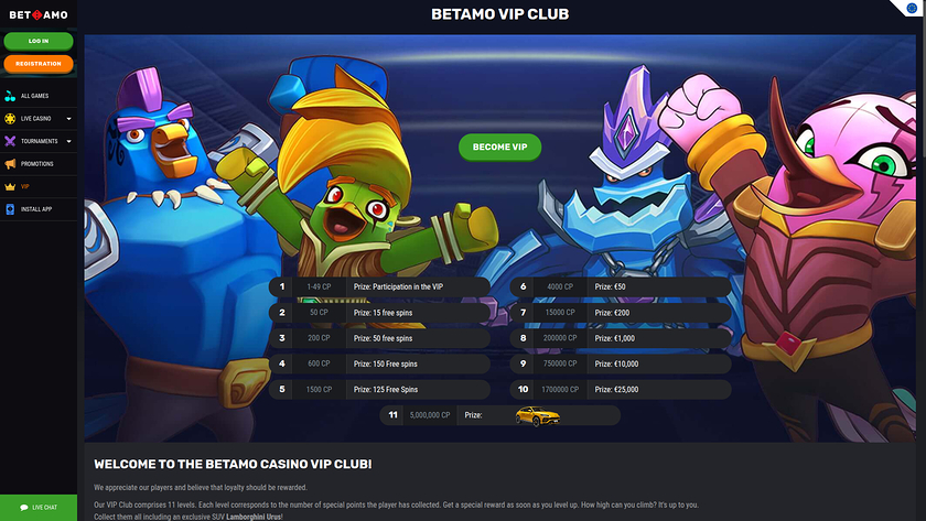Betamo Casino — VIP section