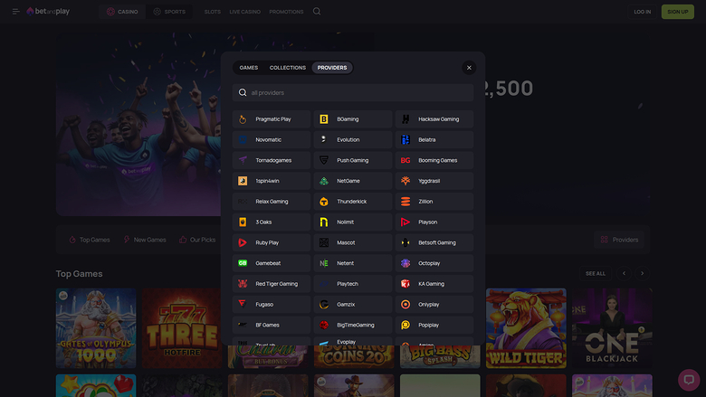 Betandplay Casino — Games by studio