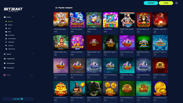 BetBeast — Jackpot games