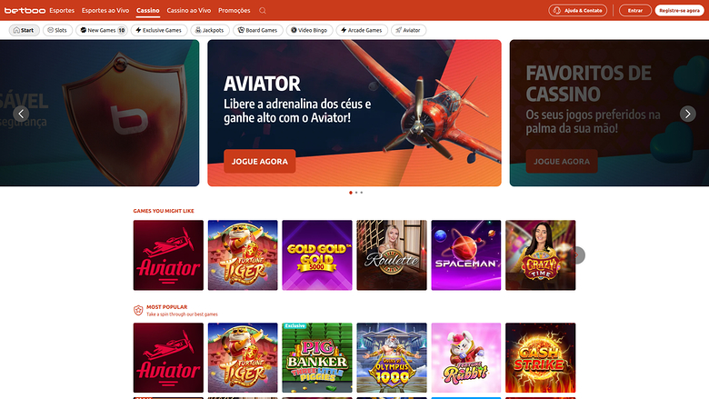 Betboo Casino — Homepage