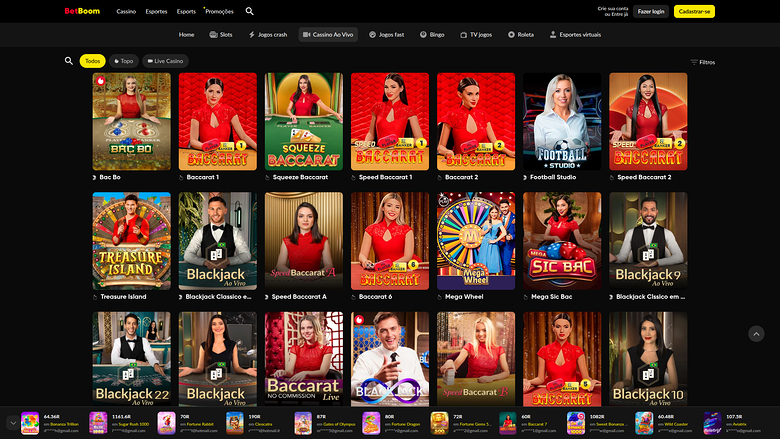 BetBoom — Live dealer lobby