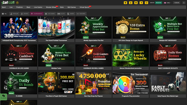 Betcart Casino — Promotions page