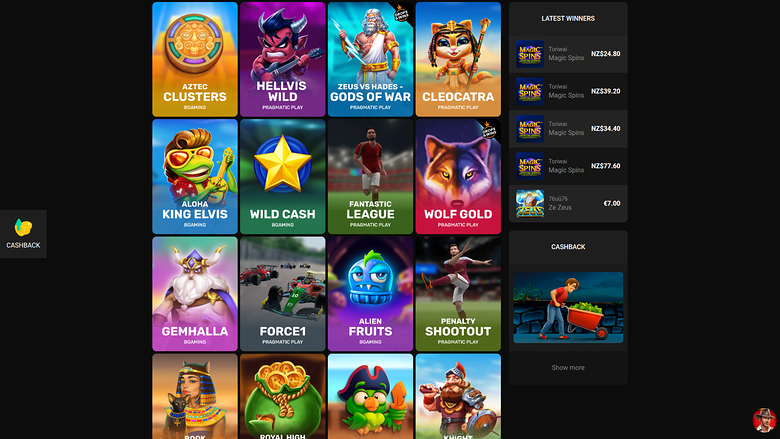 Betchan Casino — Games lobby