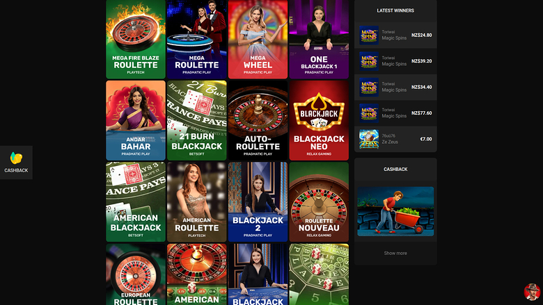 Betchan Casino — Live dealer lobby