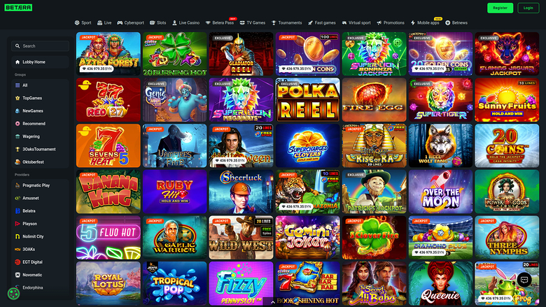 Betera — Jackpot games