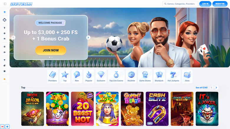 Beteum Casino — Homepage