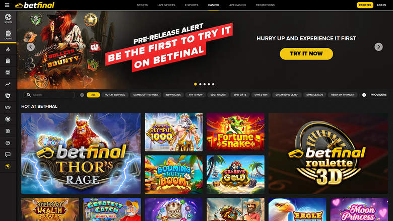Betfinal Casino — Homepage