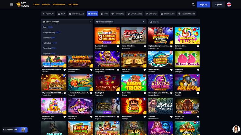 Betflare Casino — Games by studio