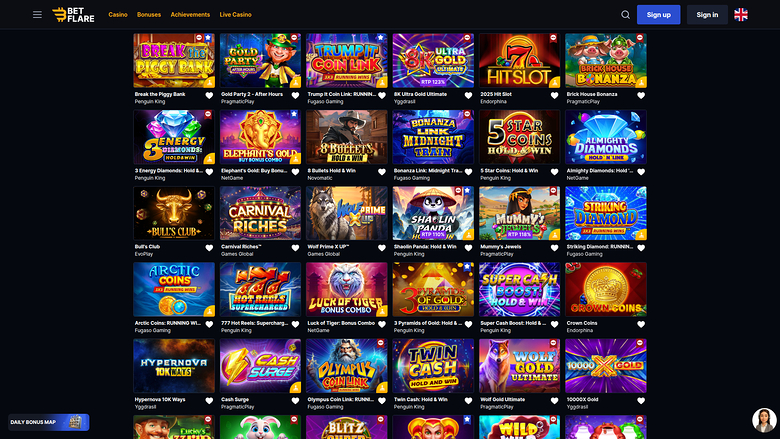 Betflare Casino — Jackpot games