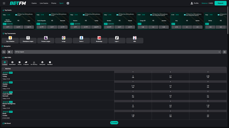 Betfm Casino — Sportsbook