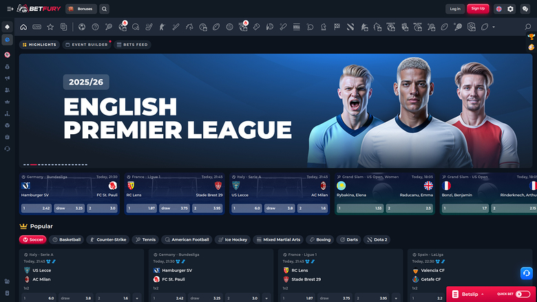 BetFury Casino — Sportsbook