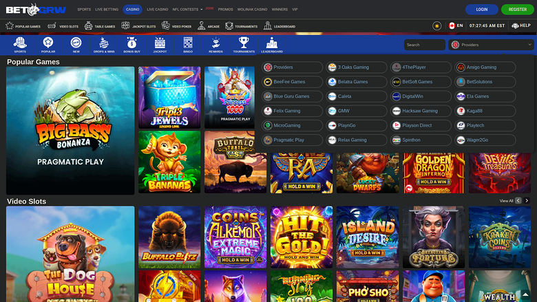 BetGrw Casino — Games by studio