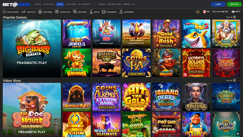 BetGrw Casino — Games lobby