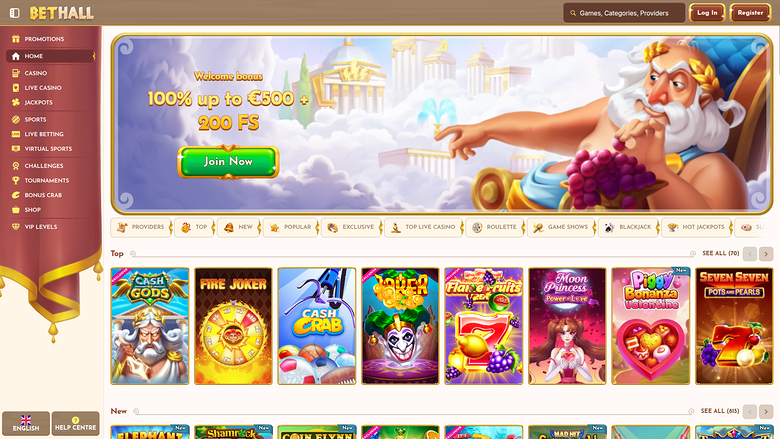 Bethall Casino — Homepage