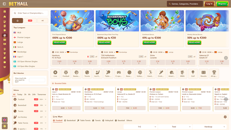 Bethall Casino — Sportsbook