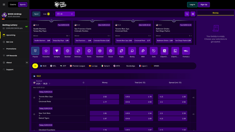 BetHog Casino — Sportsbook
