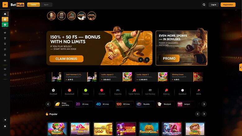 BetHub Casino — Homepage