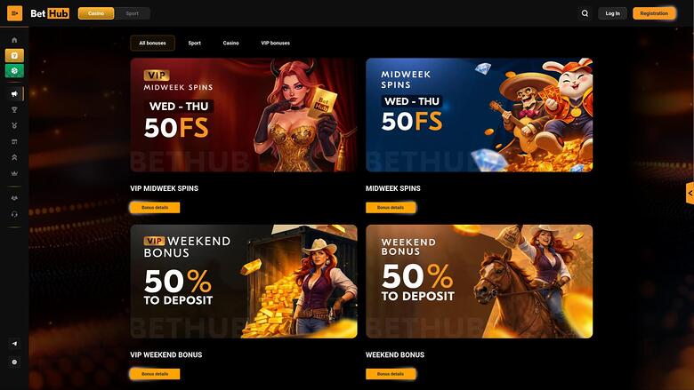 BetHub Casino — Promotions page