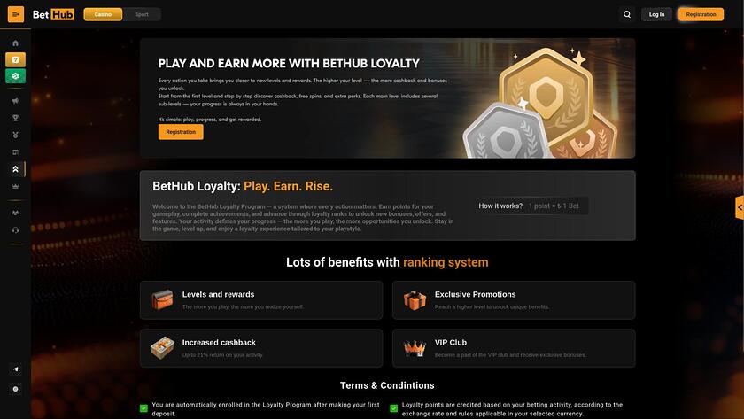 BetHub Casino — VIP section