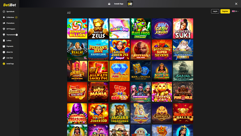 Beti Bet Casino — Games lobby