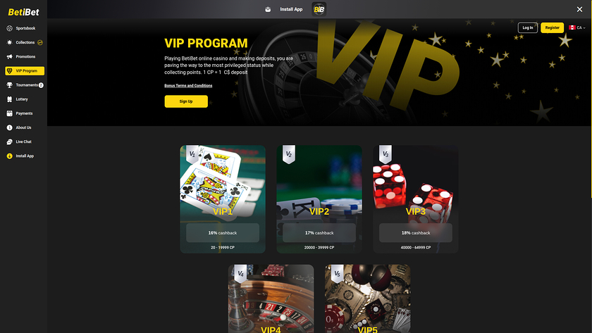 Beti Bet Casino — VIP section