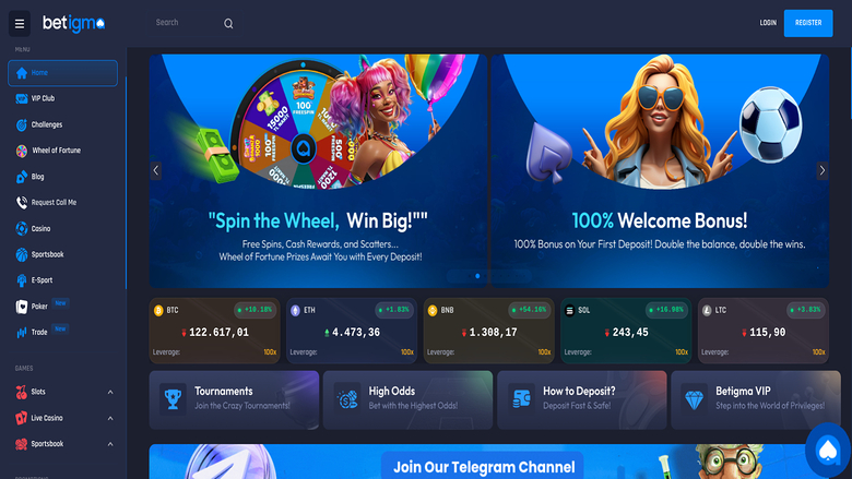 Betigma Casino — Homepage