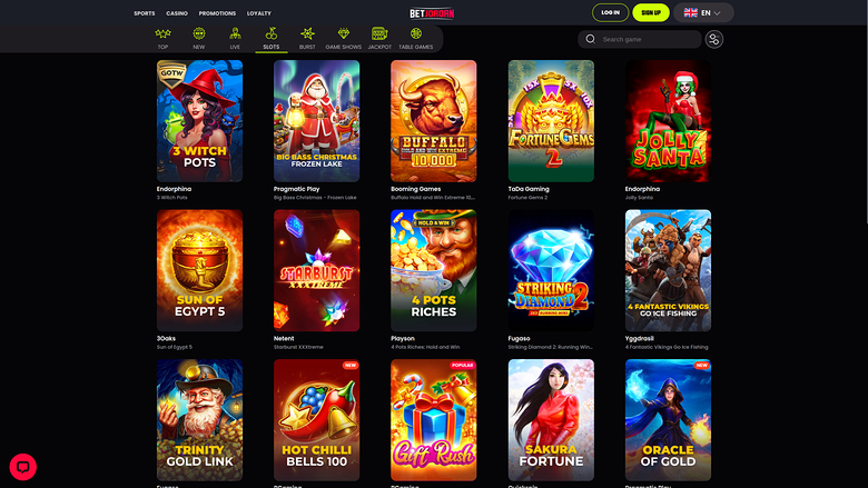 BetJordan Casino — Games lobby