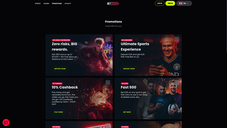 BetJordan Casino — Promotions page