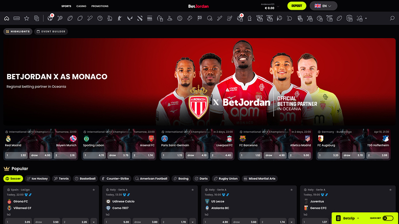 BetJordan Casino — Sportsbook