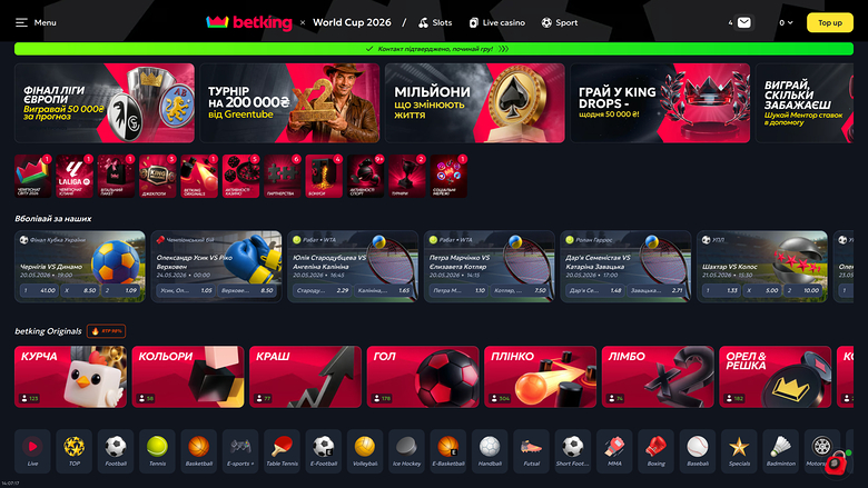 Betking Casino — Homepage
