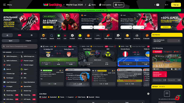 Betking Casino — Sportsbook