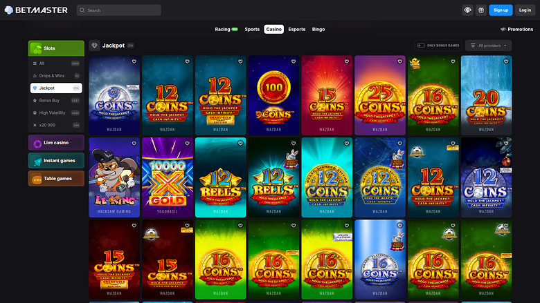Betmaster Casino — Jackpot games