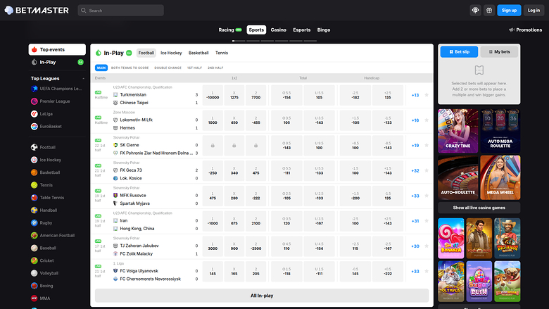 Betmaster Casino — Sportsbook