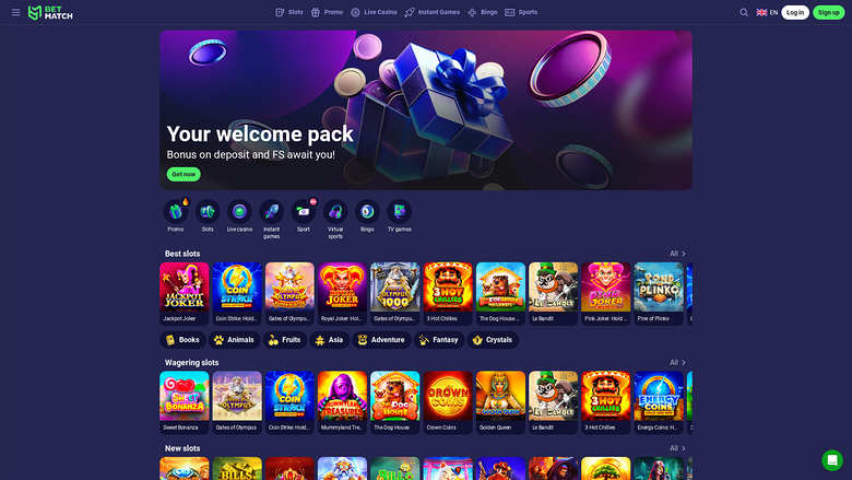 Betmatch Casino — Homepage