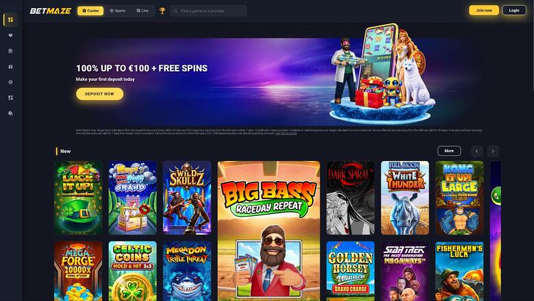 Betmaze Casino — Homepage