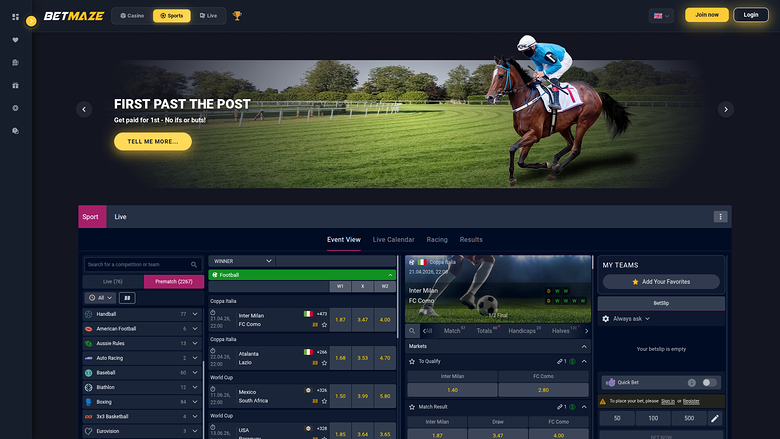 Betmaze Casino — Sportsbook