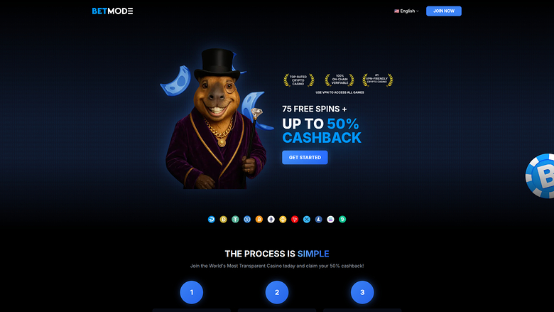 Betmode Casino — Homepage